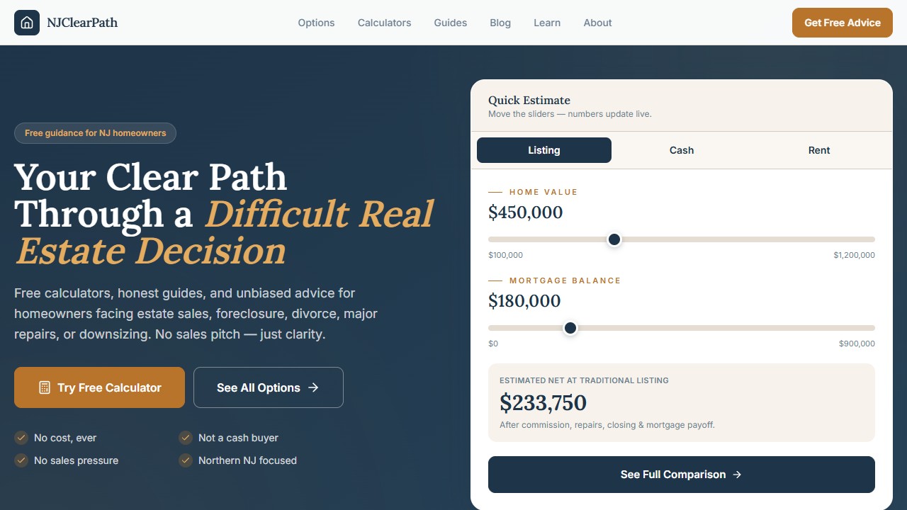 NJ Home Clarity: Your Clear Path Through a Difficult Real Estate Decision