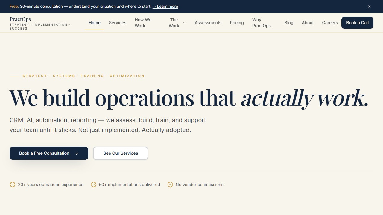 PractOps: AI, Automation and CRM Advisory