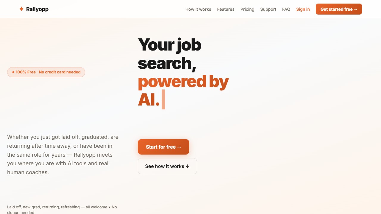 RallyOpp: Your job search, powered by AI